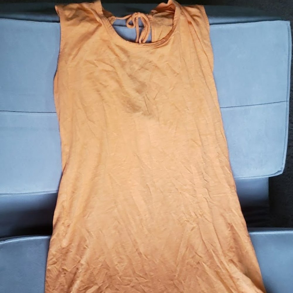 Express Orange Long T-Shirt Tank Top